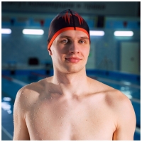 Шапочка для плавания взрослая ONLYTOP &laquo;Акула&raquo;, тканевая, обхват 54-60 см