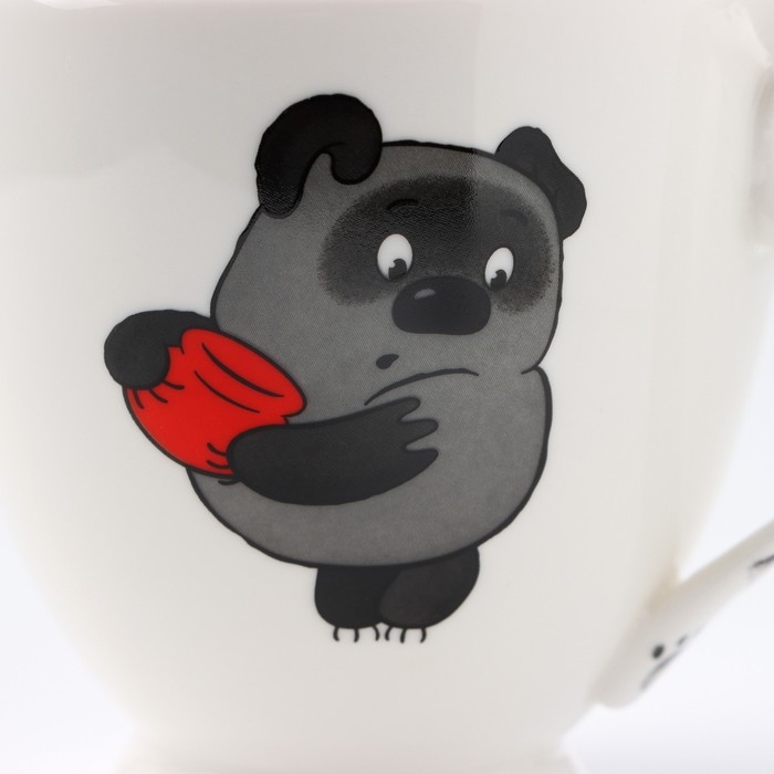 Чайная пара фарфоровая &laquo;Винни Пух&raquo;, кружка 440 мл