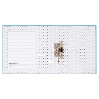 Папка-регистратор А4, 50 мм, Calligrata, ПВХ, тиснение "лен", металлическая окантовка, карман на корешок, собранная, голубая, микс