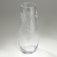 Ваза для цветов &laquo;Ботаника&raquo; стеклянная, прозрачная, 26 см, 1,7 л.