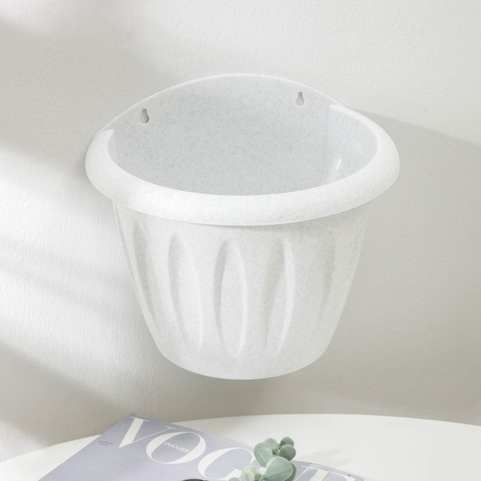 Кашпо настенное &laquo;Фелиция&raquo;, 3,4 л, цвет белый