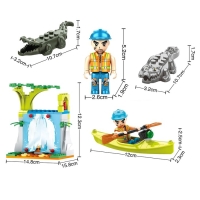 Конструктор &laquo;Джунгли. Водопад с крокодилами&raquo;, 134 детали