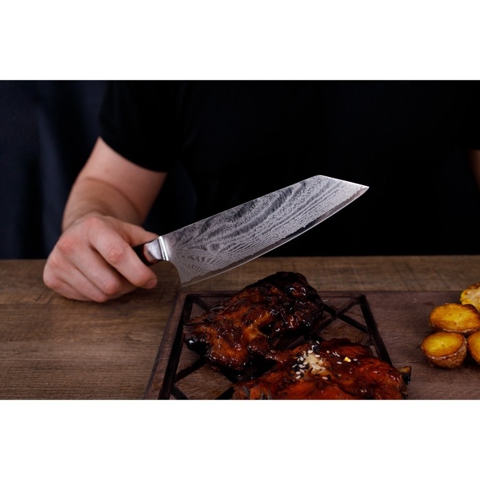 Нож шеф Magistro &laquo;Ортего&raquo;, длина лезвия 17 см, дамасская сталь AUS-10