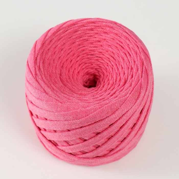 Трикотажная пряжа "Риббон" 85м/170&plusmn;5 гр (Ярко-розовый)
