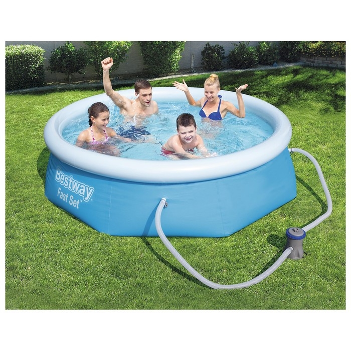 Бассейн надувной Fast Set, 244 х 66 см, фильтр-насос, от 6 лет, 57268 Bestway