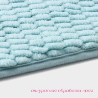 Коврик для дома Доляна &laquo;Букли длинные&raquo;, 40&times;60 см, цвет голубой