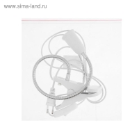 Патрон на гибкой ножке под лампу E27, 40 см, с выкл., белый, 220В