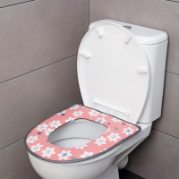 Чехол на сиденье для унитаза на липучках &laquo;Цветы&raquo;, 35&times;45 см, цвет МИКС
