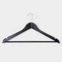 Плечики - вешалки для одежды LaDо́m Bois, 3 шт, с перекладиной, широкие плечики, деревянные сорт А, 44,5&times;1,2&times;23 см