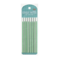 Блок-закладка с липким краем пластик 20л х 8 штук, зеленая полоска,140мм х 6мм CALLIGRATA   105326