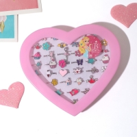 Кольцо детское &laquo;Выбражулька&raquo; ассорти для девочек, форма МИКС, цвет МИКС, безразмерное