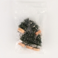 Новый год! Миниатюра кукольная &laquo;Ёлочка со снегом&raquo;, набор 5 шт., размер 1 шт. &mdash; 2 &times; 4 &times; 2 см