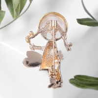 Брошь &laquo;Девочка&raquo; художник, цветная в золоте