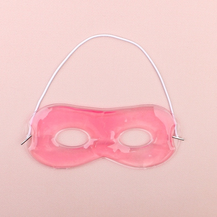 Гелевая маска для области вокруг глаз, 17 &times; 7,5 см, цвет розовый