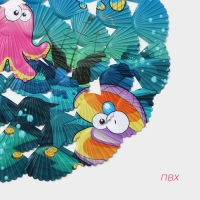 Коврик противоскользящий в ванну на присосках Доляна &laquo;Морские жители&raquo;, 36&times;67 см