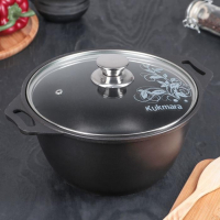 Кастрюля &laquo;Традиция&raquo;, 3 л, 22&times;12.5 см, антипригарное покрытие, цвет чёрный