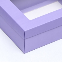 Коробка подарочная складная, упаковка, &laquo;Лавандовая&raquo;, с окном 21 х 15 х 7 см
