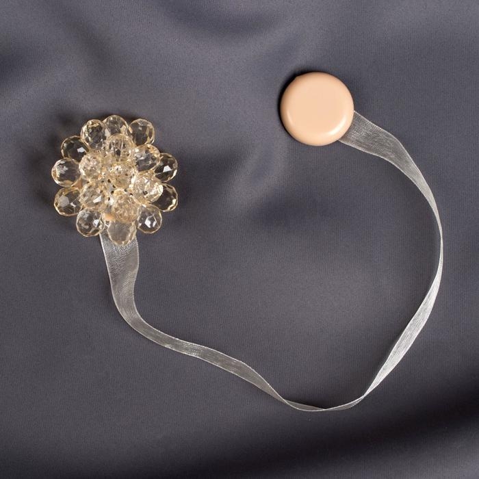 Подхват для штор &laquo;Гроздь&raquo;, d = 4,5 см, цвет бежевый