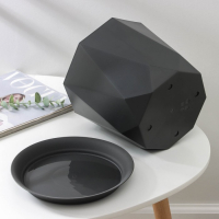 Горшок для цветов с поддоном &laquo;Призма&raquo;, 4.7 л, цвет графитовый