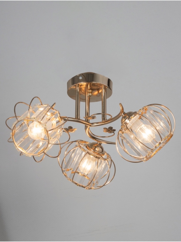 Люстра "Переливы" 3х40Вт Е27 золото