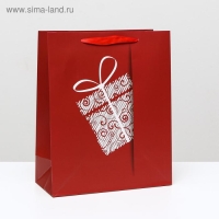 Пакет ламинированный "Красный подарок", 26 x 32 x 12 см