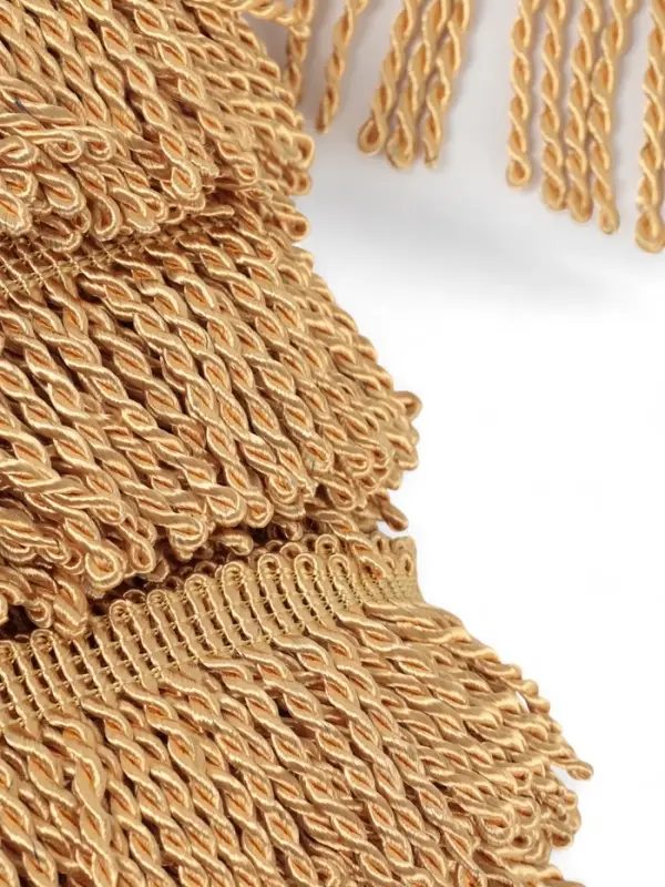 Бахрома жгут, 6,5 см, 20 м&plusmn;0.5, цвет золотой