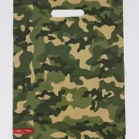 Пакет "Камуфляж , полиэтиленовый с вырубной ручкой 30х40 см, 60 мкм