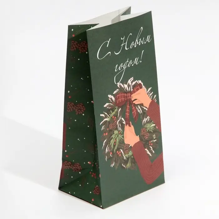 Пакет без ручек &laquo;Венок&raquo;, 10 х 19.3 х 7 см