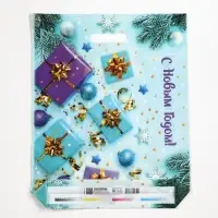 Пакет &laquo;Подарки&raquo;, полиэтиленовый с вырубной ручкой, 38&times;47 см