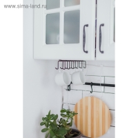 Держатель для кружек подвесной Доляна, на 12 предметов, 27&times;5&times;7,5 см, цвет коричневый