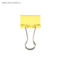 Зажимы для бумаг 15 мм, 12 штук, deVENTE, металлические, МИКС х 4 цвета, картонная коробка