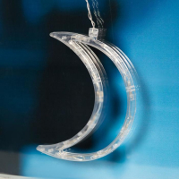 Гирлянда &laquo;Бахрома&raquo; 2.7 &times; 0.9 м с насадками &laquo;Месяц&raquo;, IP20, прозрачная нить, 138 LED, свечение мульти, 8 режимов, 220 В