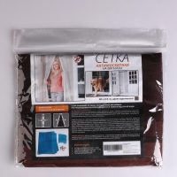 Сетка антимоскитная для дверей, 90 &times; 210 см, на магнитах, цвет коричневый
