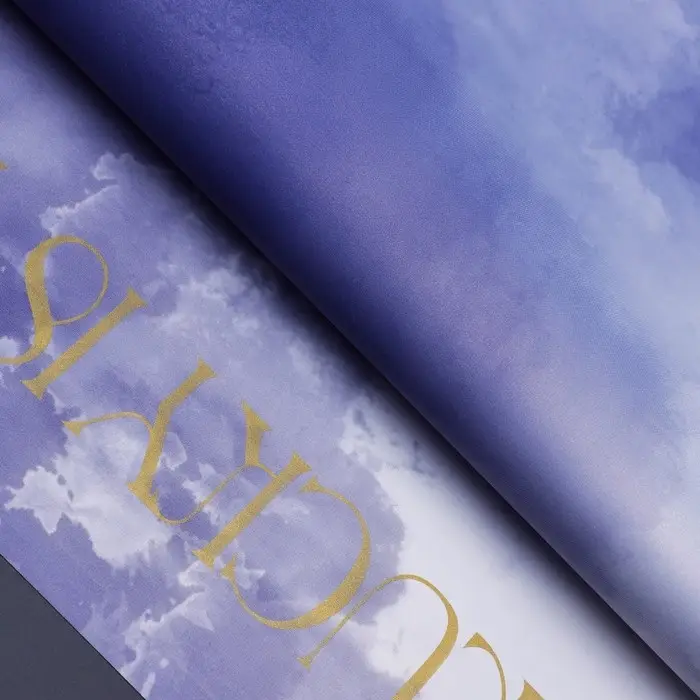 Пленка для цветов матовая, &laquo;Акварель&raquo;, 57&times;57 см, синий