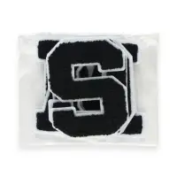 Термоаппликация MOSCOW, 8&times;6 см - размер буквы, набор 6 шт., чёрная