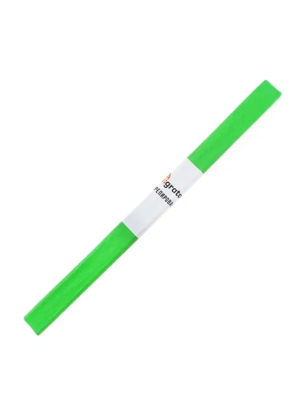 Бумага крепированная 50 х 200 см, в рулоне, 32 г/м2, светло-зелёная