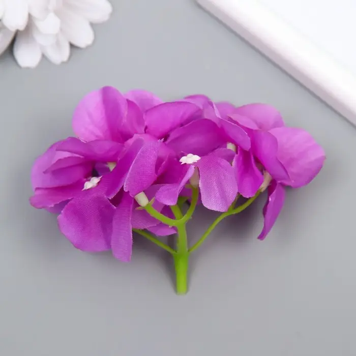 Цветы для декорирования "Гортензия" сиреневые 10х10 см