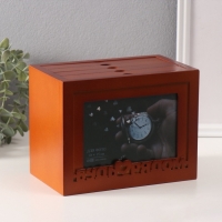 Фотоархив на 96 фото 10х15 см + рамка 10х15 см "Будь рядом" красное дерево 20х15х12 см