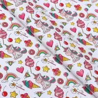 Бумага упаковочная глянцевая "Единороги", 50 х 70 см