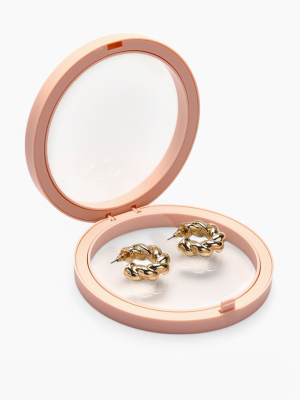 Подставка для украшений &laquo;Круг&raquo;, 11,5*11,5*4,5 см, цвет розовый