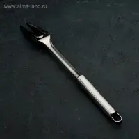 Вилка для мяса из нержавеющей стали Доляна &laquo;Основа&raquo;, h=36 cм, цвет серебряный