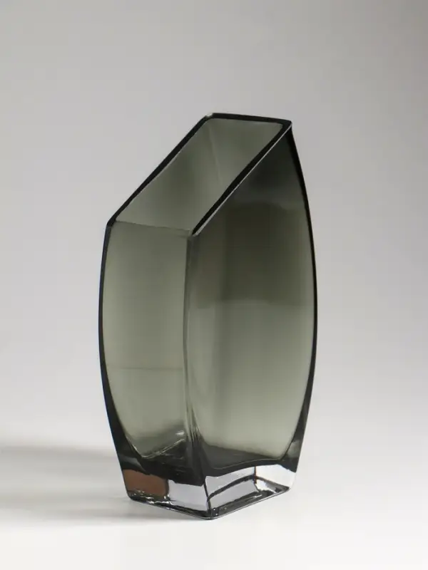 Ваза стекло настольная "Эйми" 20х11 см, серый
