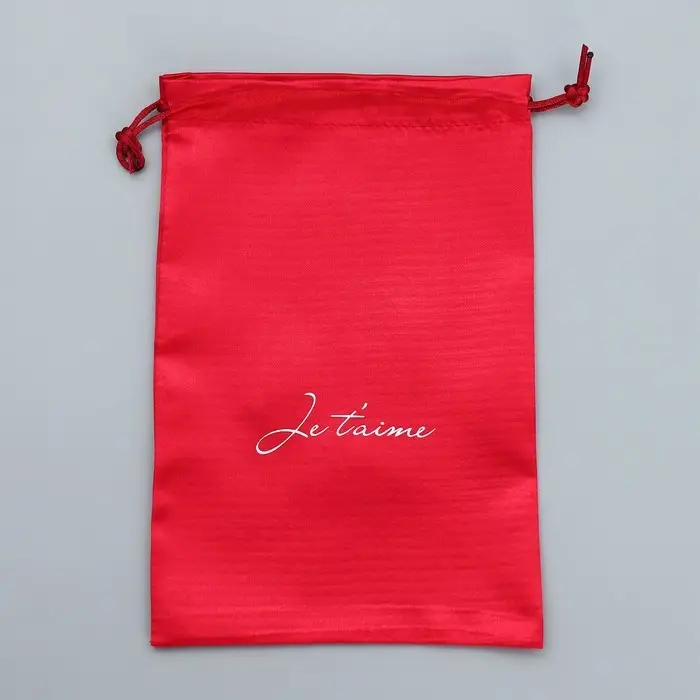 Мешочек подарочный атласный &laquo;Люблю от всего сердца&raquo;, 16 х 24 см +/- 1.5 см