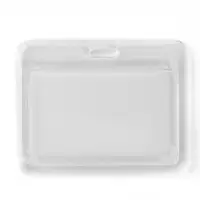 Бейдж горизонтальный, внешний 103х80 мм, внутренний 85х54 мм, пластик прозрачный