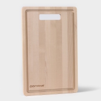 Доска разделочная с желобом Доляна &laquo;Классика&raquo; 30&times;20&times;0,8 см, массив берёзы