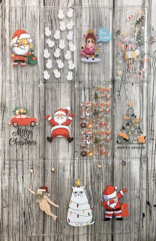 Чехол Samsung A31 TPU 1.0mm прозрачный с принтами Новый Год