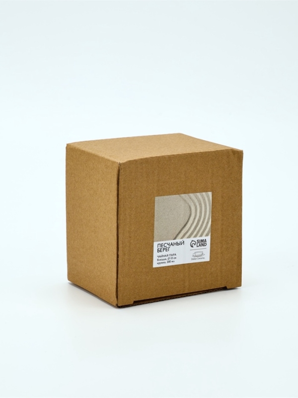 Чайная пара Dolce Ceramo. &laquo;Песчаный берег&raquo;, 2 предмета: кружка 200 мл, блюдце d=10 см