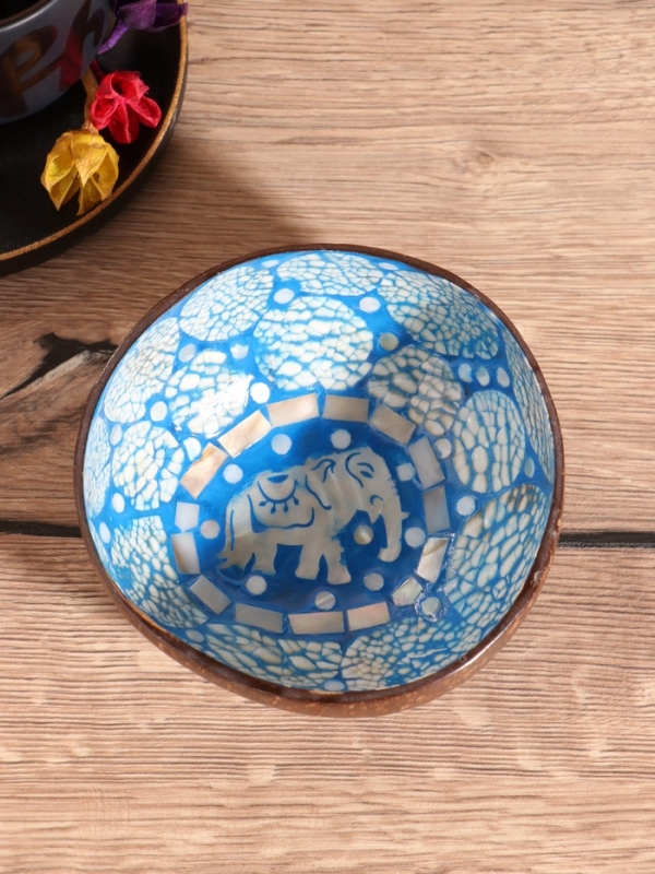 Чаша "Слон" 14х14х6 см, кокос