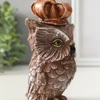 Фигура "Сова императорская" размер 15х8х6 см, гипс, коричневый