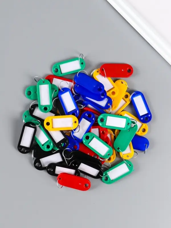 Набор брелоков для ключей 53мм, 50шт., ассорти